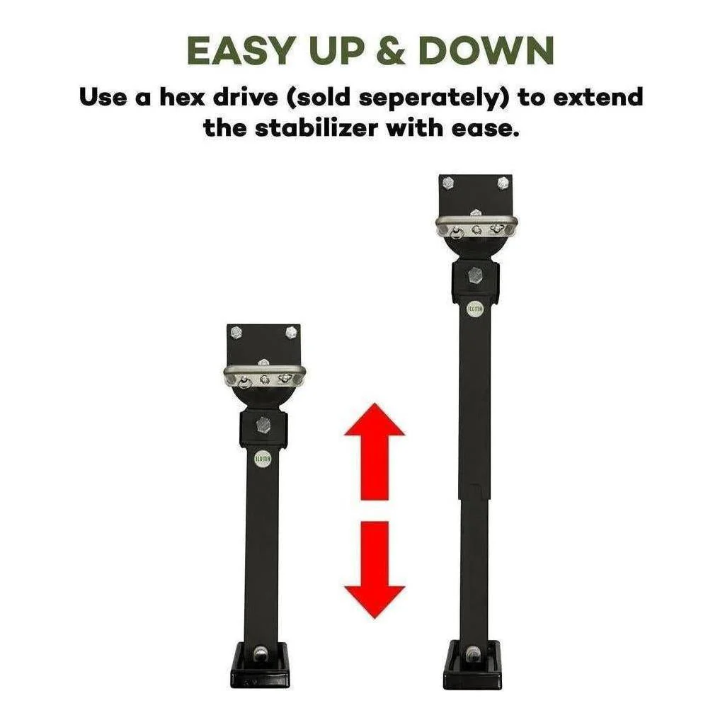 Iluma Drop Down Stabilizer leg Corner Steadies 420mm Black - Image 4