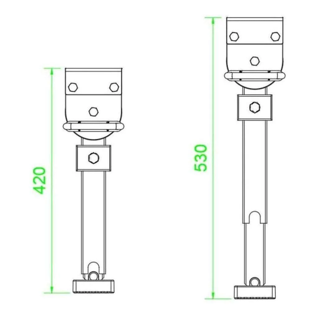 Iluma Drop Down Stabilizer leg Corner Steadies 420mm Black - Image 6