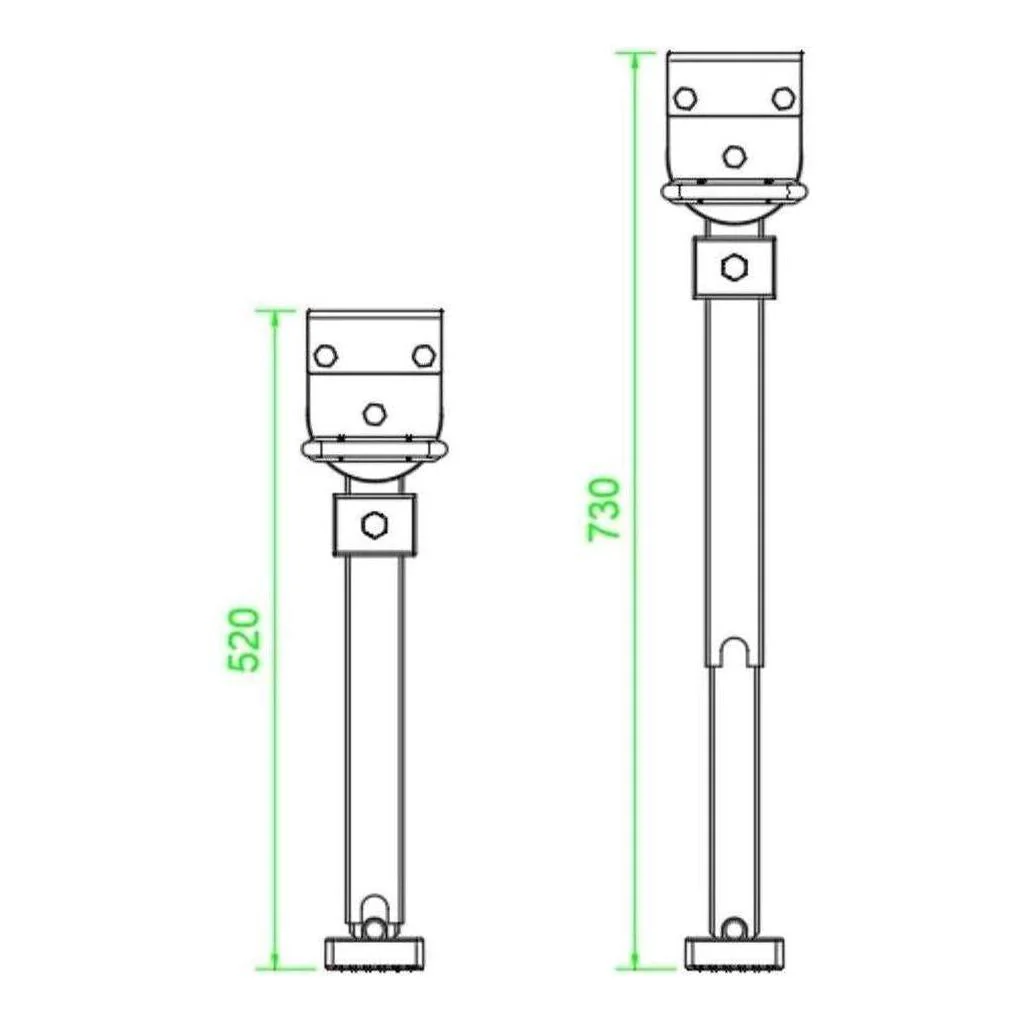 Iluma Drop Down Stabilizer leg Corner Steadies 520mm Black - Image 6