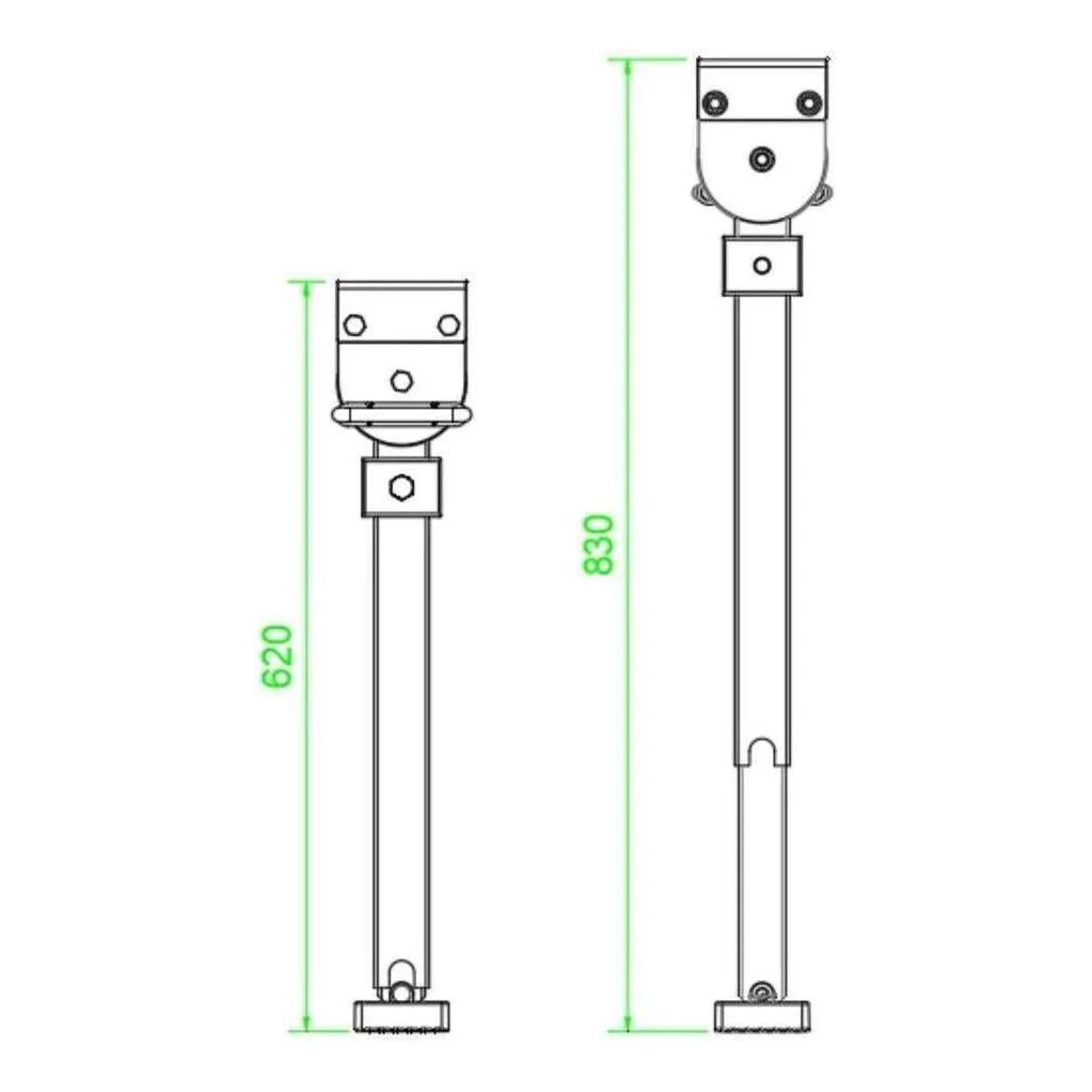 Iluma Drop Down Stabilizer leg Corner Steadies 620mm Black - Image 6