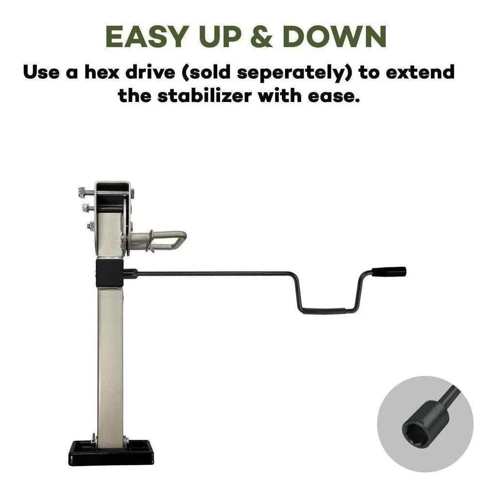 Iluma Drop Down Stabilizer leg Corner Steadies 620mm Zinc - Image 5