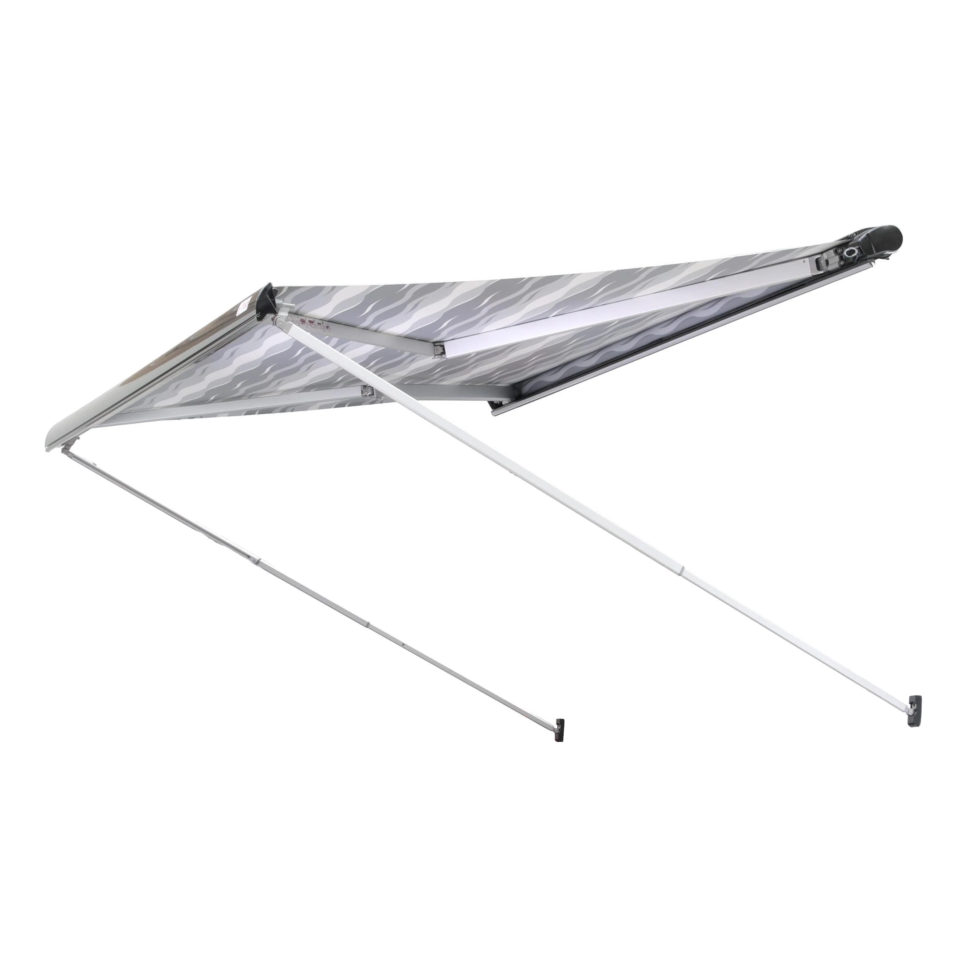 Finch Awning Top Mount Manual Inc Support Leg 3 x 2.5m Black - Image 3
