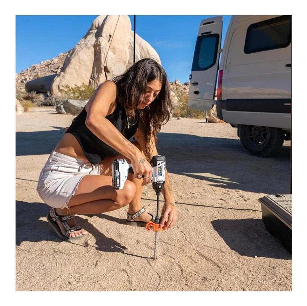 TIEGEAR Hard Terra Stainless Spiral Screw Peg For Hard Surface - 2 Pack - Image 4