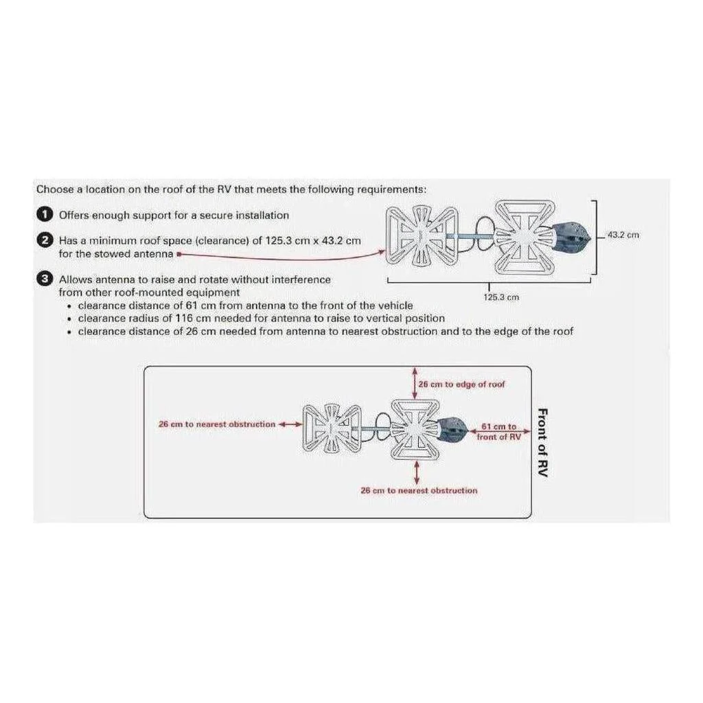 Winegard Free Vision Sensor HV TV VHF UHF Antenna Aerial for Caravan RV Motorhome - Image 4